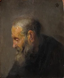 Studie eines alten Mannes im Profil